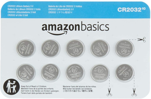 Pilas Boton Cr2032 Amazonbasics Litio 3v 100% Originales X10