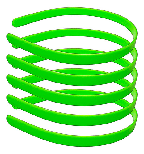 Vincha Plástica 1cm Para Forrar Color Deco Cotillon X 50u Verde Lima