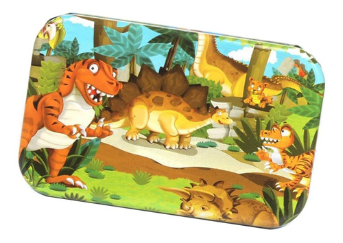 Rompecabezas Para Niños Pequeños En Caja De Dinosaurio Rompecabezas Para Niños Pequeños En Caja De Dinosaurio