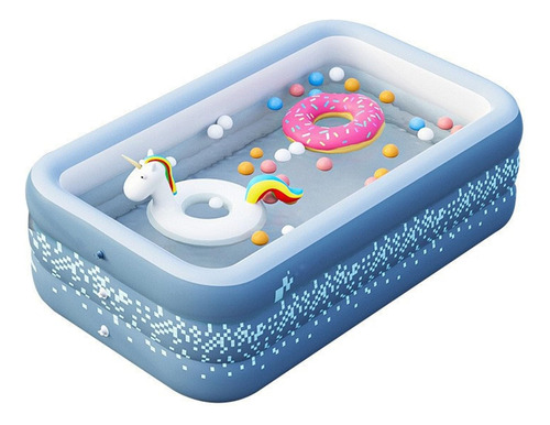 Piscina Familiar Inflable Con Bomba Automática Fácil Instala