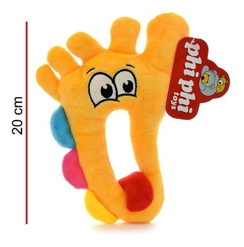 Imagen 1 de 1 de Peluche Pie Y Mano Sonajero 20cm- Orig. Phi Phi Toys
