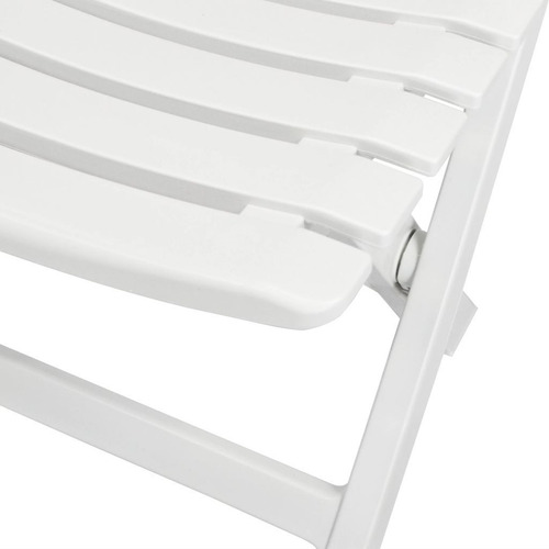 Juego De Bistró Plegable De 3 Piezas De Plástico Blanco