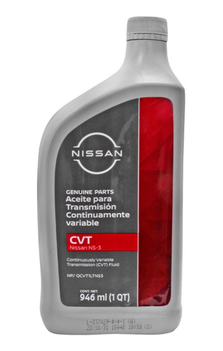 Aceite Para Transmision Cvt Original Nissan Ns-3 946 Ml