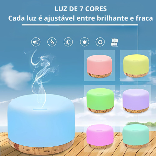 Aromatizador E Difusor De Ar Com 7 Cores 110v/220v B-max
