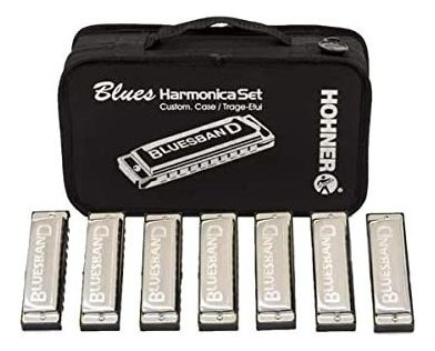 Juego De Armónica Hohner Accordions 1501/7 Bluesband De 7 Pi