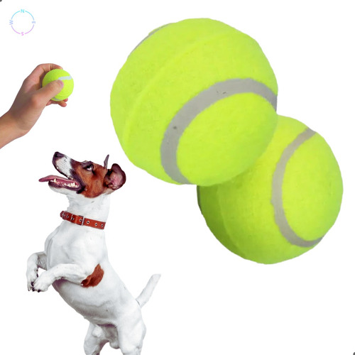 Brinquedo Bolinha Bola De Tênis Mordedor Para Pet Cachorro Cor Verde-claro
