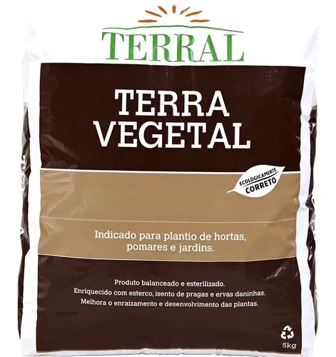 Terra Vegetal 5kg Enriquecida - Terral Pronto Uso