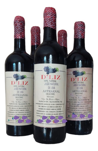 12 Jugos Natural Artesanal De Uva D Liz