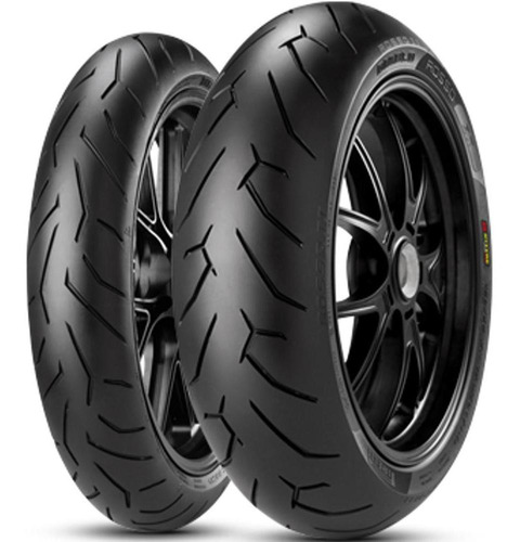 Par Pneu Fazer 140/70r17 + 110/70r17 Diablo Rosso Ii Pirelli