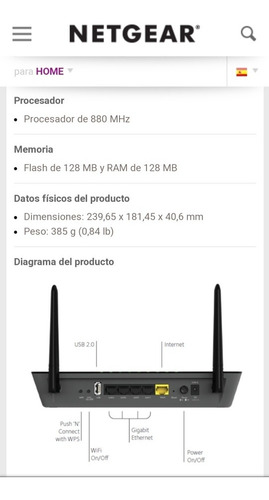 Router Smart Wi-fi Netgear Ac 1200 ( R6220-100 Ins)