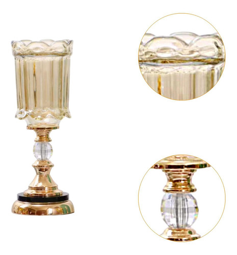 Jarrón De Cristal Con Flores, Elegante Soporte Para Corto