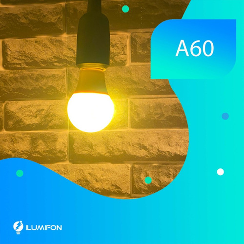 Kit 100 Lâmpada Led Bulbo A60 7w Colorida Decorativa E27