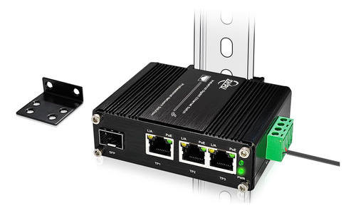 Zhpuostd Mini Conmutador Ethernet Poe Gigabit Industrial De 