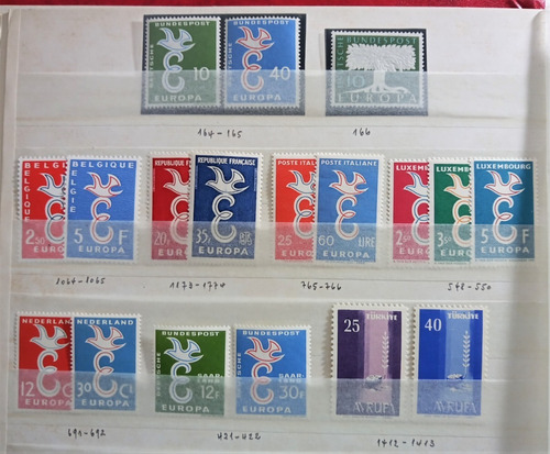 Tema Europa, Lote 18 Sellos Año 1958 Completo Mint L18418