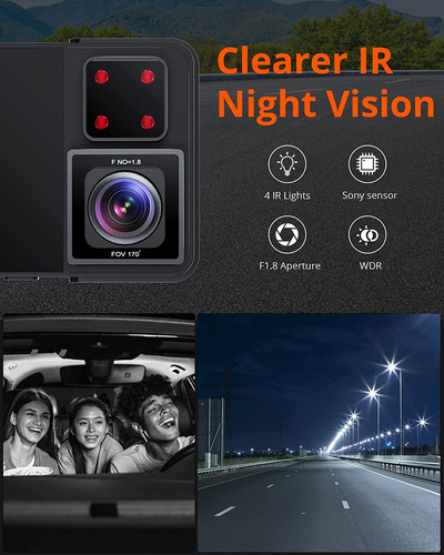 Dashcam Kingslim D1 Pro, Gps, Wifi, Con Visión Nocturna