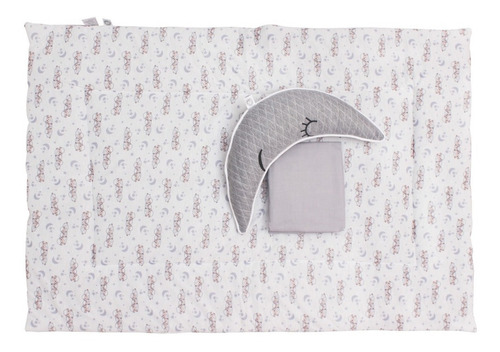 Edredón Cuna Viajera Cary Incluye Cojín Decorativo Y Sabana Color Gris Diseño de la tela Ovejas