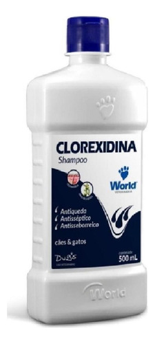 Shampoo Geral Shampoo Clorexidina Cães Gatos - 500ml