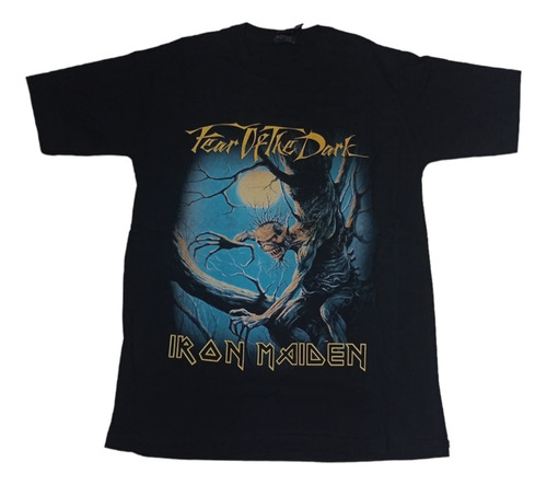 Remera-negra-iron Maiden-fear Of The Dark