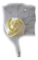 Comprar Azar  Novio Boda Boutonniere  Ivory Cristales Prendedor