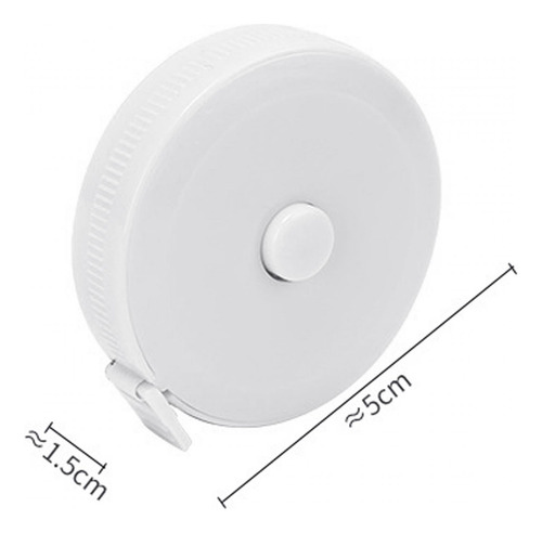 Fitas De Medição Retráteis, 150 Cm/60 Polegadas, Branco