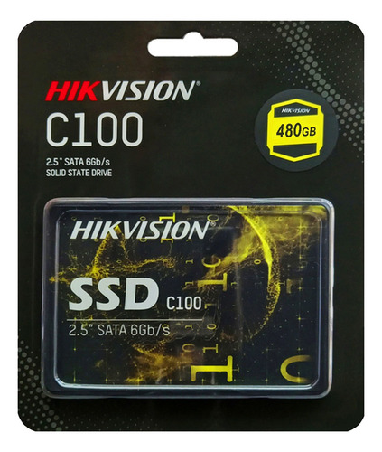 Disco Sólido Interno Hikvision C100 480gb 2.5 Sata 3 6gb/s