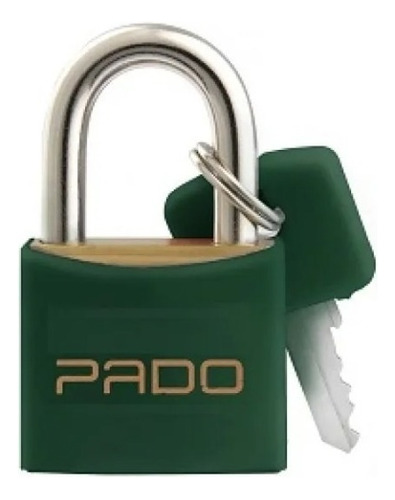 Cadeado Pado Serie Cores Verde Sm Lt 25mm Latao Nivel 2