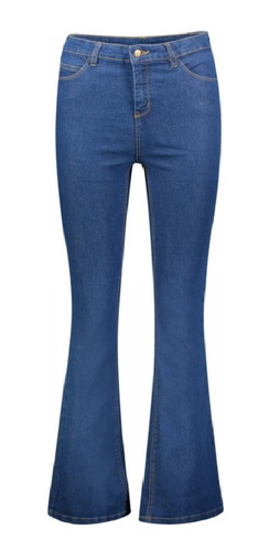 Pantalon Jean Tiro Alto L Azul Oscuro Oxford Grande 