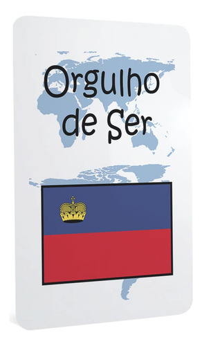 Quadro De Metal Bandeira Liechtenstein Orgulho De Ser
