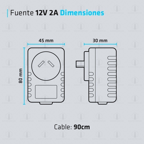 Imagen 4 de 10 de Fuente 12v 2a Plastica Transformador Switching Tira Led Full
