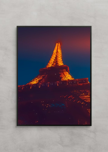 Torre Eiffel - Cuadro (30×40 -marco Negro)