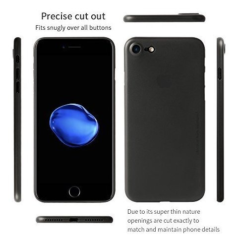 Funda Compatible Con Iphone 7/ 8/ Se 2020 Slim Case, Negro