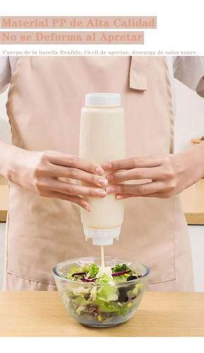 Dispensador Salsa,válvula Grande Punta Plástico Invertida