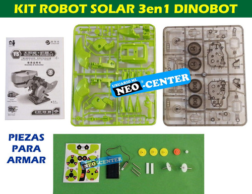 Robot Solar Kit 3 En 1 Dinobot C 6 7 13 - Armables