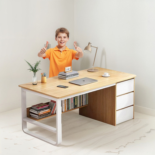 Escritorio Para Computadora Mesa De Estudio Hagar Amarillo