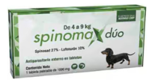 Antiparasitario Externo Spinomax Duo 4 - 9 Kg ( 1 Tableta)