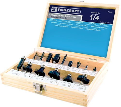 Kit De 15 Cuchillas ( Brocas ) Para Router