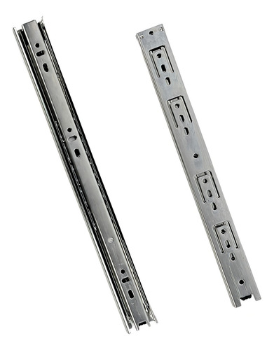 6 Pares De Corrediça Telescópica 45cm Reforçada Zincada 18p