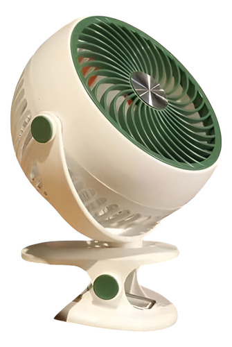 Ventilador Mini Portátil Recargable Usb 20 Cm Blanco Y Naranja Transparente Plástico 3