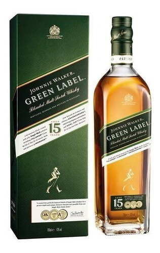 Johnnie Walker Blended Green Label 15 Reino Unido 750 Ml