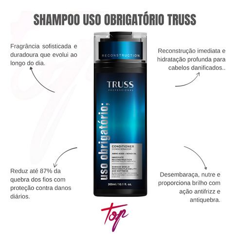 Kit Truss Uso Obrigatório Shampoo+condicionador+reconstrutor