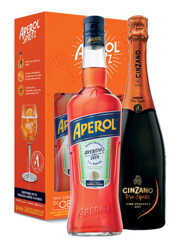 Aperitivo Aperol + Cinzano - mL a $114