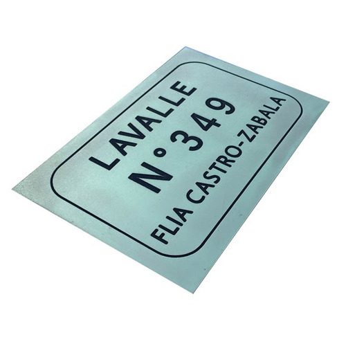 Imagen 7 de 10 de Placa Grabada Con Dirección, Número Frente De Casa 20x15cm.