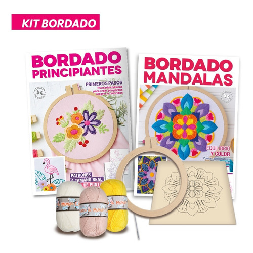 Kit Revista Bordado Principiantes + Todos Los Materiales- Ae