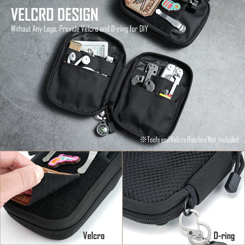 Bolsa Edc, Organizador De Bolsillo Con Velcro, Bolsillo Edc