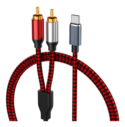 Cable De Audio Usb C A 2 Rca Y7queenly-c Macho A 2 Rca Macho