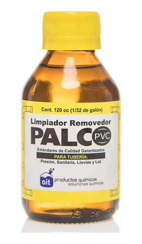 Limpiador Removedor De Tubería Pvc Palc 1/32 (120cc)