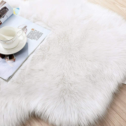 / Alfombra De Pelo Sintético Suave Para Silla De Sala De