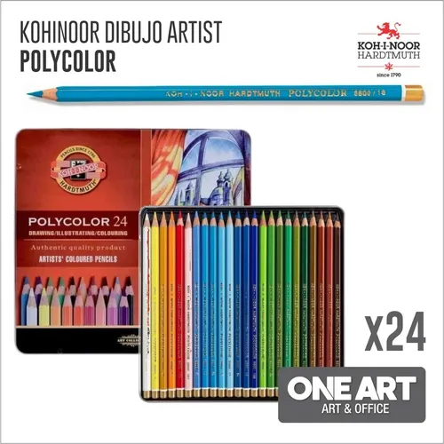 Lapices Dibujo Profesional Kohinoor Polycolor 3824 X 24 Lata