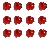 Comprar Botão Modelo Sanwa Vermelho Eletromatic - 12 Peças