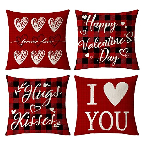 Fundas De Almohada Feliz Día De San Valentín De 12x12...